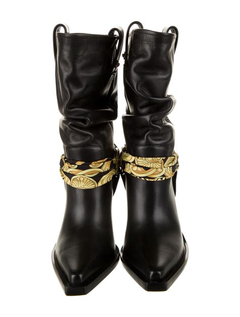 versace leather drivers|Versace leather boots.